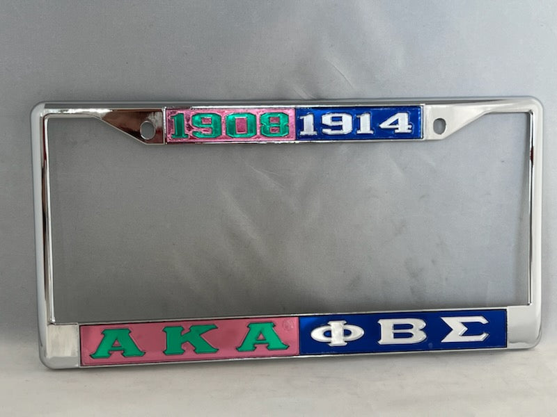 1908  ALPHA KAPPA ALPHA-1914 PHI BETA SIGMA Split License Frame image 0