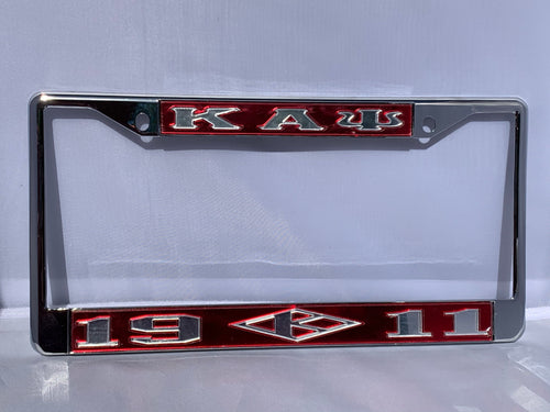 KAP 1911 w/ Diamond License Frame- Red Background Mirror Letters image 0