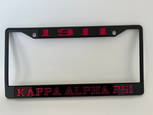 1911 Kappa Alpha Psi Blk Frame- Black Background Red Letters image 0