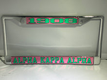 Load image into Gallery viewer, 1908 Alpha Kappa Alpha License Frame- Pink Background Green Letters image 0
