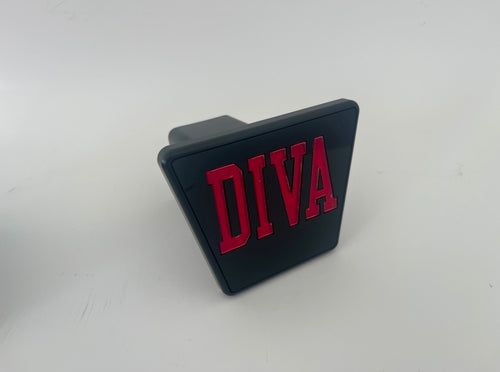 DIVA Hitch- Blk Background Red Letters image 0