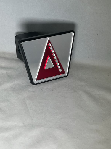 DST Pyramid Hitch w/ 9 Pearls- Mirror Background Red Pyramid image 0