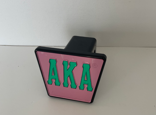 AKA Hitch- Pink Background Green Letters image 0