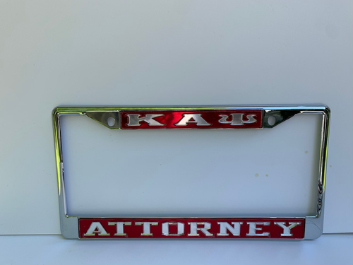 KAP Attorney License Frame- Red Background Mirror Letters image 0