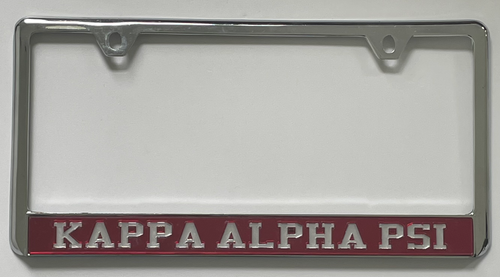 KAP -(No Top) Kappa Alpha Psi Frame- Red Background Mirror Letters image 0