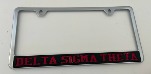 (No Top) Delta Sigma Theta Frame- Black Background Red Letters image 0