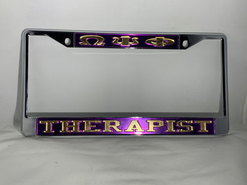 OMEGA PSI PHI -THERAPIST-PURPLE AND GOLD image 0