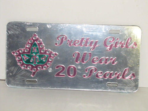 AKA Pretty Girls Wear 20 Pearls w/ Ivy License Plate image 0