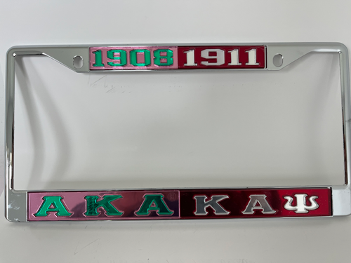 1908 AKA/1911 KAP Split Frame- Pink Bckgrnd Green Ltrs Red Bckgrnd Mirror Ltrs image 0