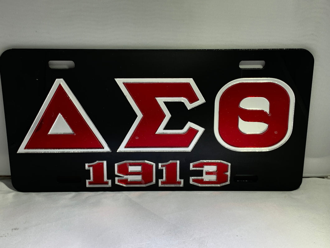 DELTA SIG,MA THETA LICENSE TAG